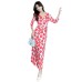 Summer new style red seaside vacation long one piece joint