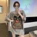 Casual loose printed mid-length ins super popular inner top