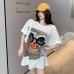 Casual loose printed mid-length ins super popular inner top
