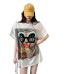 Casual loose printed mid-length ins super popular inner top