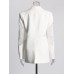 Niche design lace stitching solid color suit jacket for women