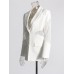 Niche design lace stitching solid color suit jacket for women