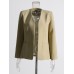 Fashionable temperament, simple style design, unbuttoned casual solid color suit jacket cardigan for women