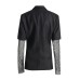 Stitched black mid-length silhouette blazer fashionable temperament jacket for women