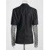 Stitched black mid-length silhouette blazer fashionable temperament jacket for women