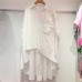 Bat sleeved front short back long personalized shirt Hong Kong style outfit small shirt