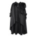Bat sleeved front short back long personalized shirt Hong Kong style outfit small shirt