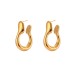 Fashionable, simple and personalized, versatile earrings, earrings, stainless steel special-shaped hollow earrings