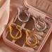 Fashionable, simple and personalized, versatile earrings, earrings, stainless steel special-shaped hollow earrings
