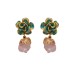 Medieval style high-end oil dripping rose gradient earrings literary retro versatile design earrings