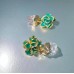 Medieval style high-end oil dripping rose gradient earrings literary retro versatile design earrings