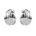 Irregular retro earrings, elegant Hong Kong style geometric flower bud metal texture earrings