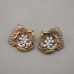 French court style jewelry small medieval pearl camellia ear clip