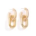 Metal wind circular ring thick chain earrings minimalist geometric earrings for women