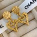 Irregular European and American retro love hollow earrings pleated exaggerated earrings