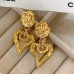 Irregular European and American retro love hollow earrings pleated exaggerated earrings