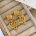 Irregular European and American retro love hollow earrings pleated exaggerated earrings