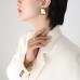 French exaggerated design retro fashion personalized oval earrings