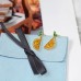 Lemon crystal earrings, female fruit earrings, earrings, and studs