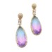 Gradient color purple zircon earrings new style fashionable and personalized water drop earrings