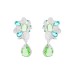 Light luxury micro-paved zircon earrings, women's fashionable design, elegant water drop shape earrings