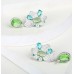 Light luxury micro-paved zircon earrings, women's fashionable design, elegant water drop shape earrings