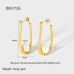 Irregular pearl earrings niche high-end INS style 16K gold stainless pearl earrings for women