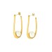 Irregular pearl earrings niche high-end INS style 16K gold stainless pearl earrings for women