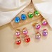 Gradient color hollow water drop earrings fashion trendy simple chubby water drop earrings for women