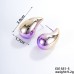 Gradient color hollow water drop earrings fashion trendy simple chubby water drop earrings for women