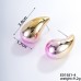 Gradient color hollow water drop earrings fashion trendy simple chubby water drop earrings for women