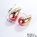 Gradient color hollow water drop earrings fashion trendy simple chubby water drop earrings for women