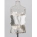 Fashionable Hot Girl Style Tube Top Three-dimensional Flower Slimming Short Top