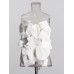 Fashionable Hot Girl Style Tube Top Three-dimensional Flower Slimming Short Top