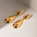 Light luxury and niche gold glossy water drop earrings and earrings