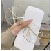 Box style square sunglasses for women with round faces, sunglasses with gradient lenses for facial expression