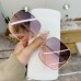 Box style square sunglasses for women with round faces, sunglasses with gradient lenses for facial expression