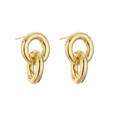 Glossy geometric retro earrings, cool style high-end earrings