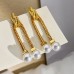 Medieval golden chain earrings, fashionable metal high-end tassel earrings