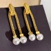 Medieval golden chain earrings, fashionable metal high-end tassel earrings