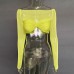One line neckline perspective wrapped chest short top