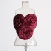 Design sense three-dimensional flower short style small strapless women