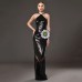 Sunflower Sexy Sleeveless Backless Luxurious Sequined Mesh Splicing Party Long Dress