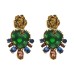 Love earrings, distressed flowers, royal style, high-end earrings