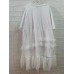 Heavy industry sequin dress, women's loose patchwork mesh mid length skirt