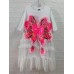 Heavy industry sequin dress, women's loose patchwork mesh mid length skirt