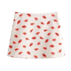 Spring New Women's Wear European and American Style Printed Shirt Casual Half Skirt