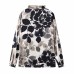 Fashionable floral printed satin shirt