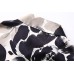 Fashionable floral printed satin shirt