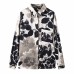 Fashionable floral printed satin shirt